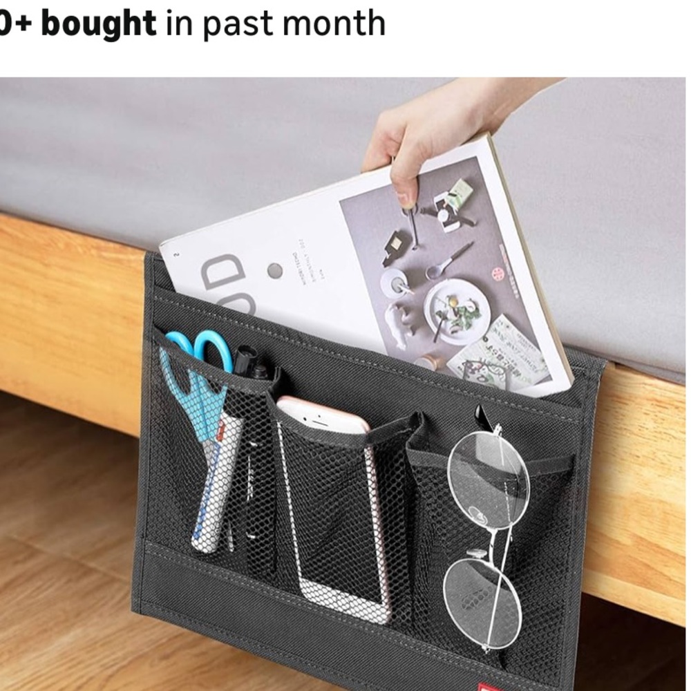 Bedside Caddy, Remote Holder for Bed, Storage Organizer - Picture 3 of 10